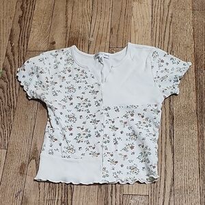 Floral Patchwork Short Sleeve Top